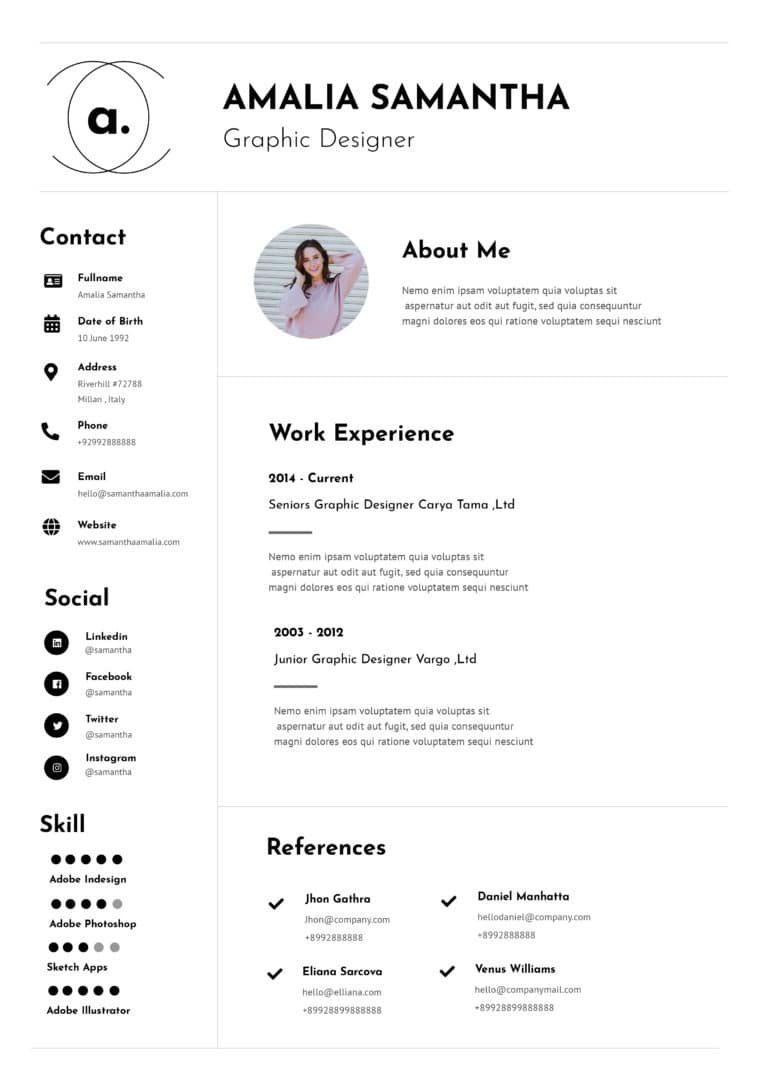 Resume Template E GRAHOK resume-template-e-grahok