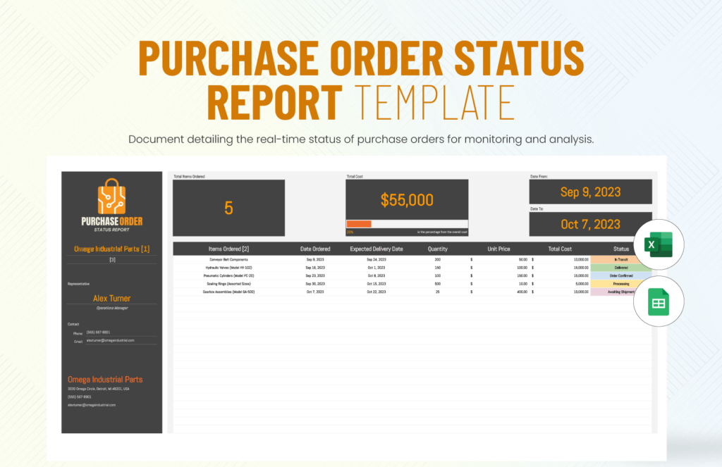 Purchase Order Status Report E GRAHOK